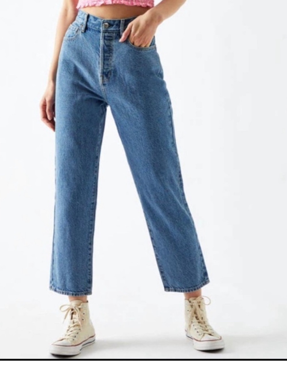 Pacsun Button Fly High Rise Straight Jeans 23